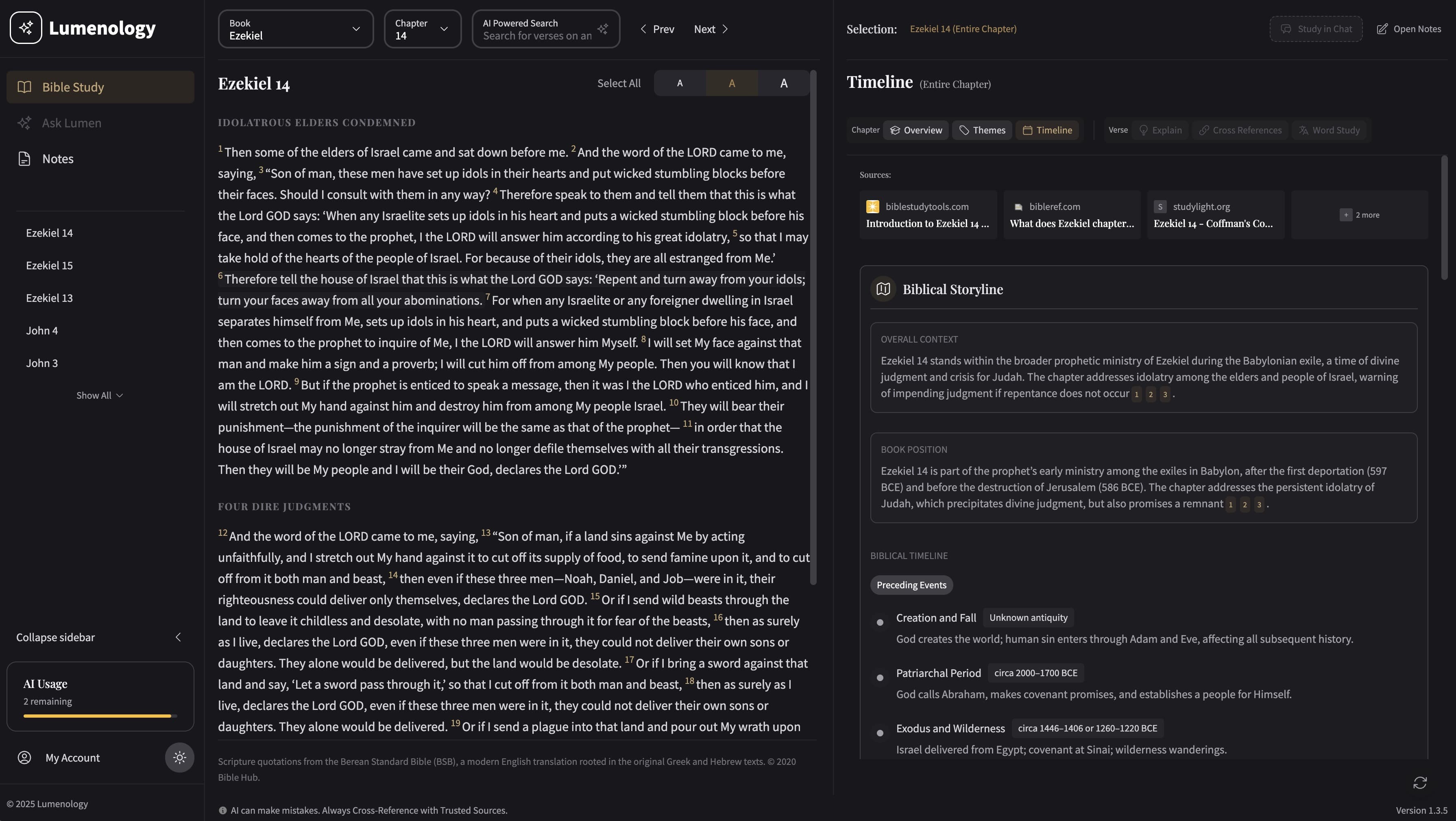 Lumenology Desktop Interface - Dark Mode