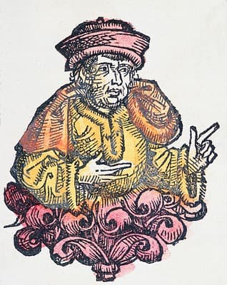 A 1493 woodcut traditionally identified as Arnobius of Sicca