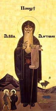 StAnthony, illustrating Desert Fathers
