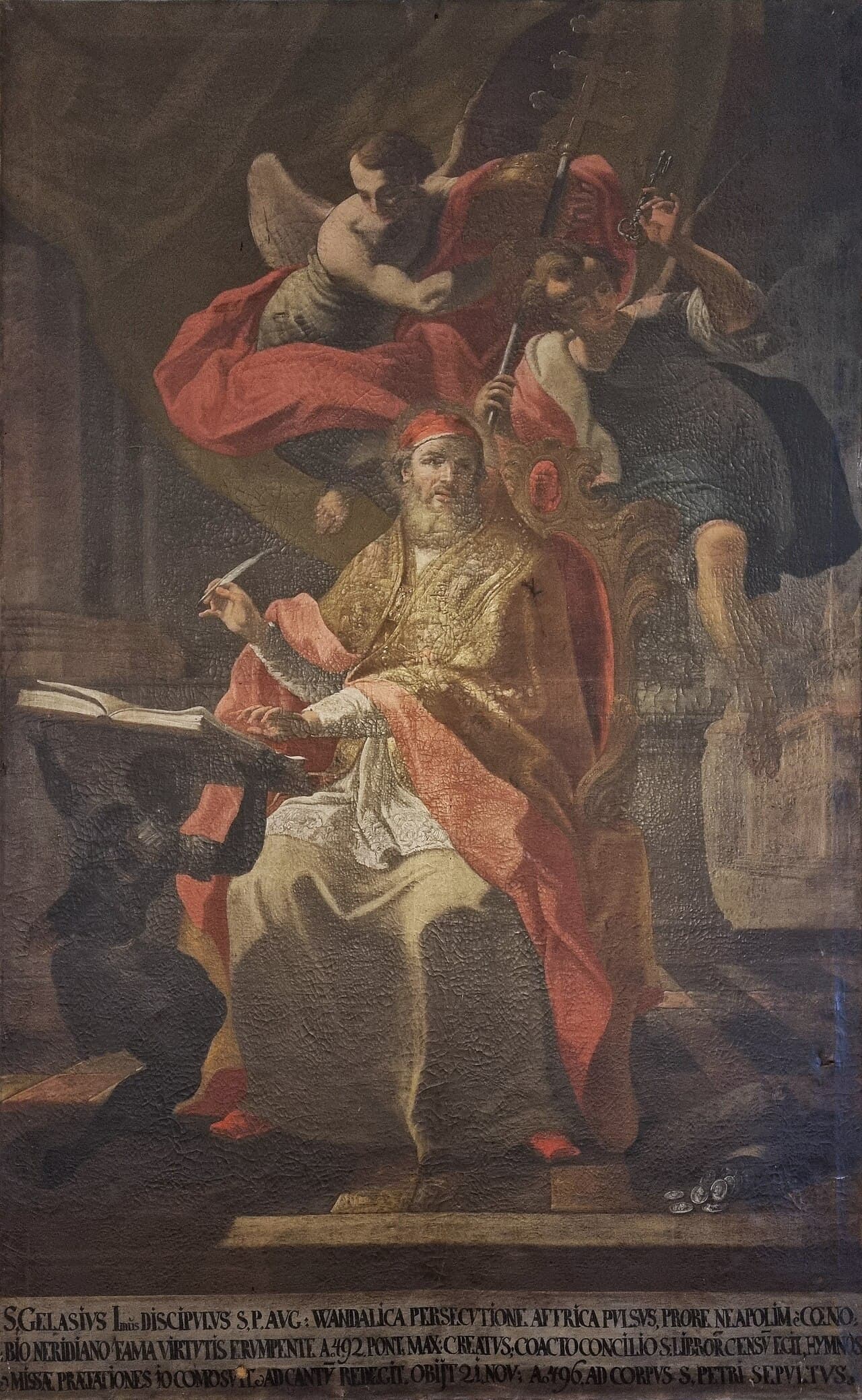 Svatý papež Gelasius I., Augustiniánské opatství na Starém Brně. Autor: Josef T. Rotter (kol. 1760)