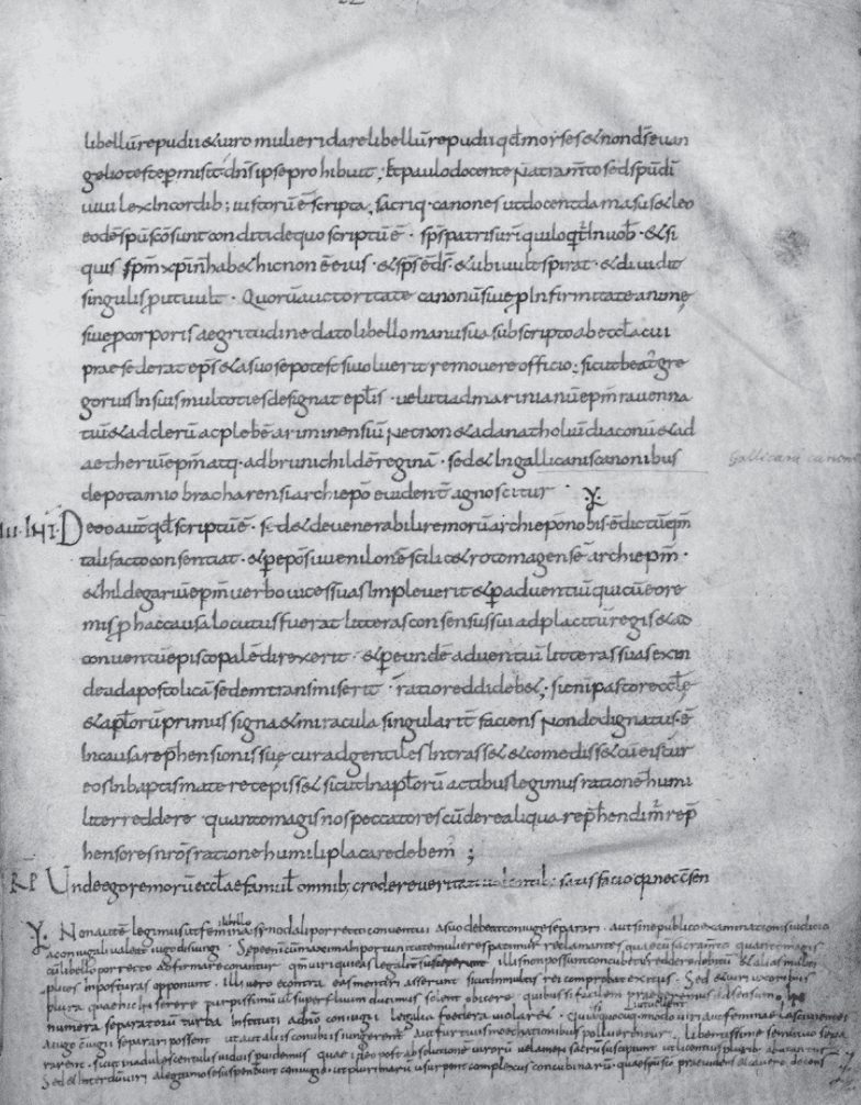 A folio from Hincmar of Reims' De divortio Lotharii regis et Theutbergae reginae