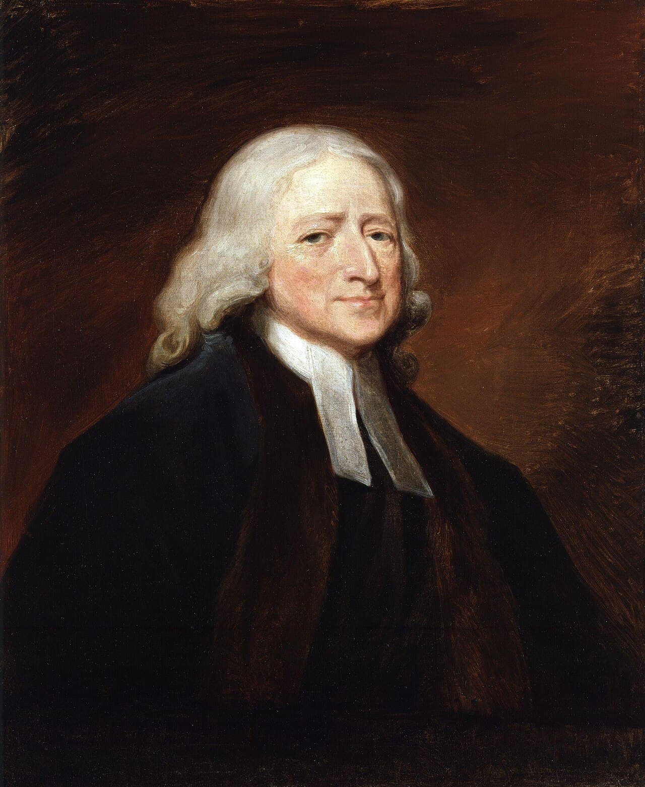 "John Wesley," by the English artist George Romney, oil on canvas. 29 1/2 in. x 24 3/4 in. Courtesy of the National Portrait Gallery, London