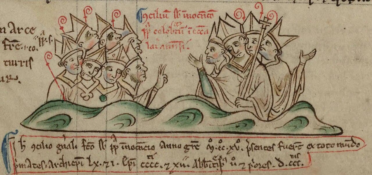 Matthew Paris' illustration in the Chronica Maiora of the Fourth Lateran Council
