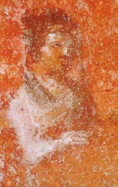 Fresco of a Christian Agape feast showing the fractio panis , the breaking of the bread during the meal of Holy Communion. Greek chapel, Catacombe di Priscilla, Rome. 2nd - 4th century.