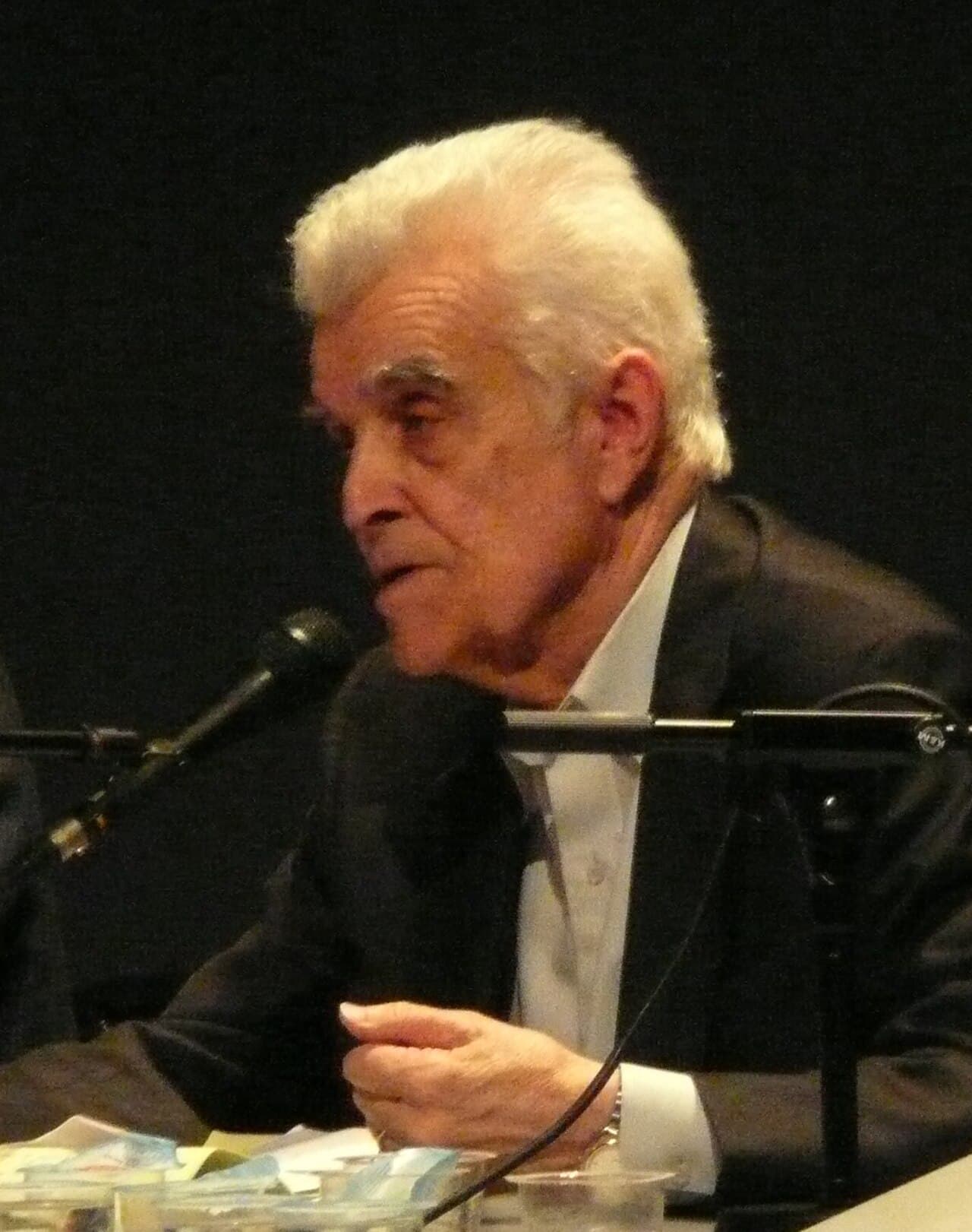 René Girard during a colloquium in Paris "End of war and terrorism"