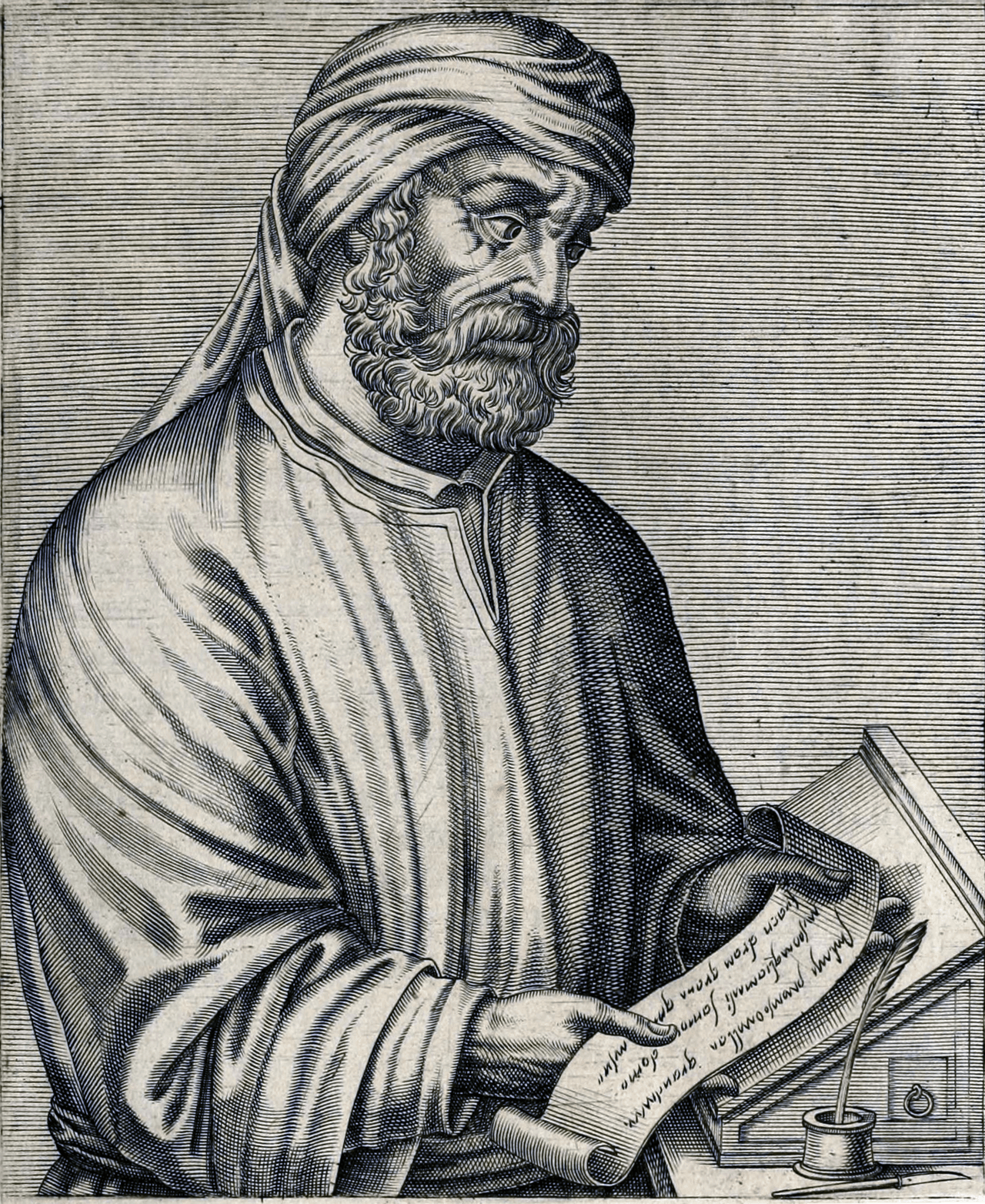 Portrait of Tertullian, prolific early Christian author from Carthage